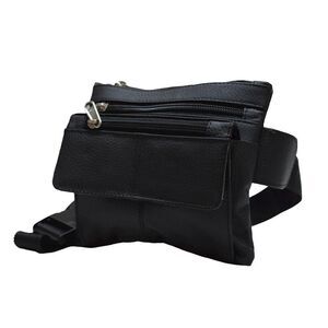 Women's small genuine leather crossbody black bag | New